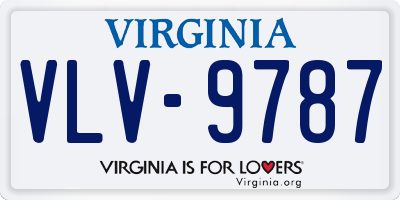 VA license plate VLV9787