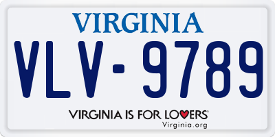 VA license plate VLV9789