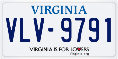 VA license plate VLV9791