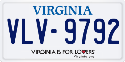 VA license plate VLV9792