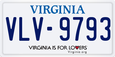 VA license plate VLV9793