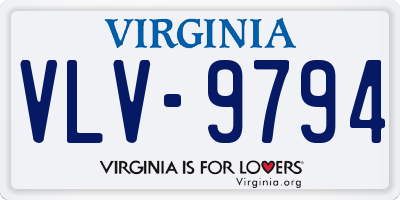 VA license plate VLV9794