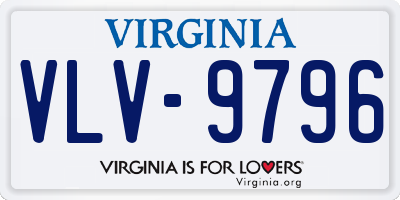 VA license plate VLV9796