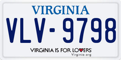 VA license plate VLV9798