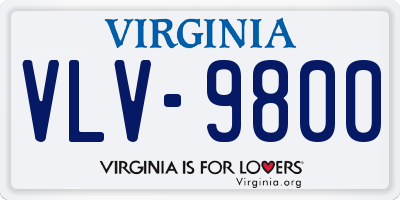 VA license plate VLV9800