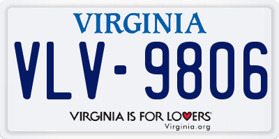 VA license plate VLV9806