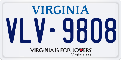 VA license plate VLV9808