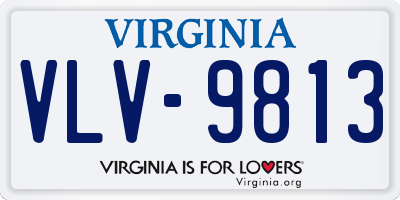 VA license plate VLV9813