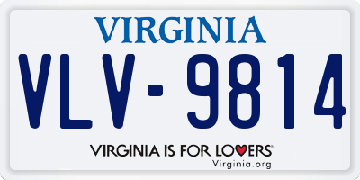 VA license plate VLV9814