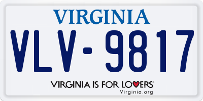 VA license plate VLV9817