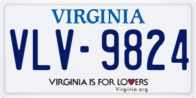 VA license plate VLV9824