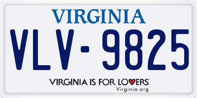 VA license plate VLV9825