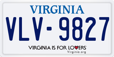 VA license plate VLV9827