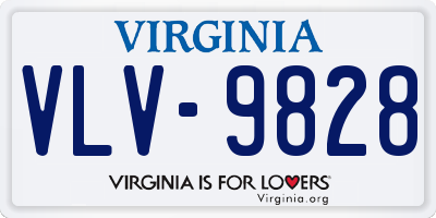 VA license plate VLV9828