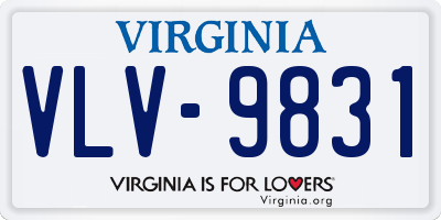 VA license plate VLV9831