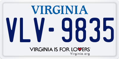 VA license plate VLV9835