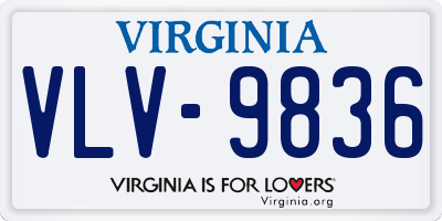 VA license plate VLV9836