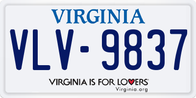 VA license plate VLV9837