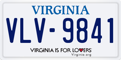 VA license plate VLV9841