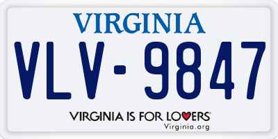 VA license plate VLV9847