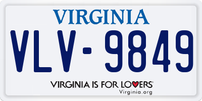 VA license plate VLV9849