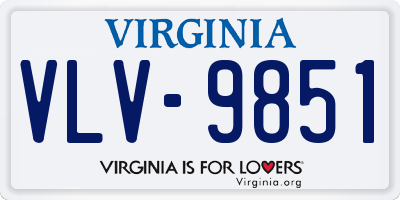 VA license plate VLV9851