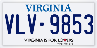 VA license plate VLV9853