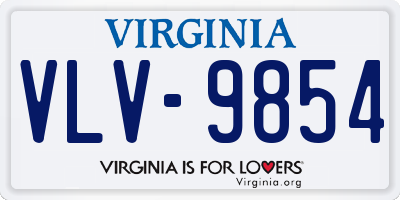 VA license plate VLV9854