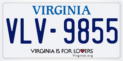 VA license plate VLV9855