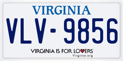 VA license plate VLV9856