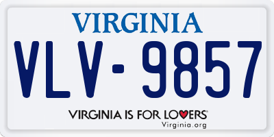 VA license plate VLV9857