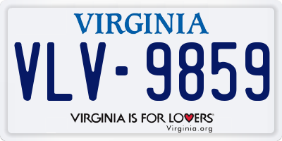 VA license plate VLV9859