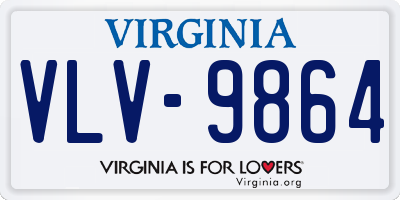 VA license plate VLV9864