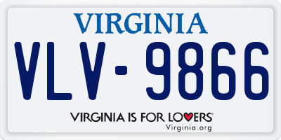 VA license plate VLV9866