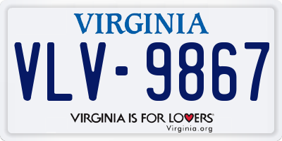 VA license plate VLV9867