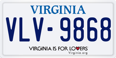 VA license plate VLV9868