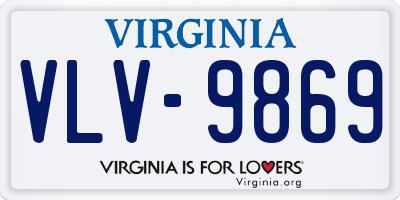 VA license plate VLV9869