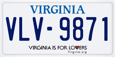 VA license plate VLV9871