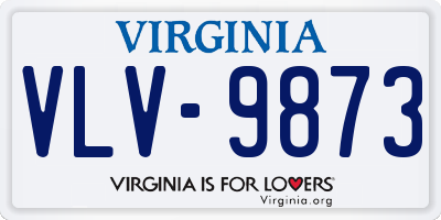 VA license plate VLV9873