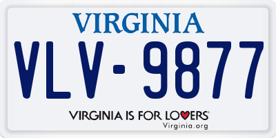 VA license plate VLV9877