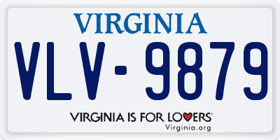 VA license plate VLV9879