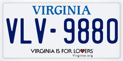 VA license plate VLV9880