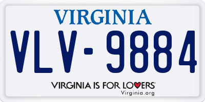 VA license plate VLV9884