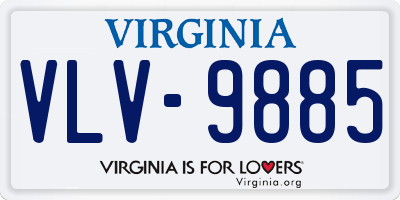 VA license plate VLV9885