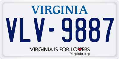 VA license plate VLV9887