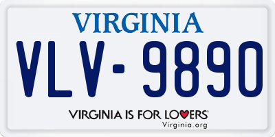 VA license plate VLV9890