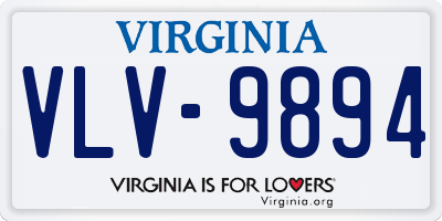 VA license plate VLV9894