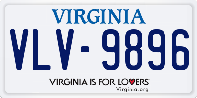 VA license plate VLV9896