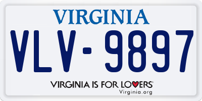 VA license plate VLV9897