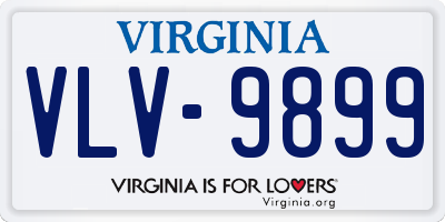 VA license plate VLV9899